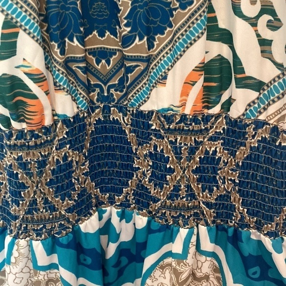 Hale Bob multi color sleeveless maxi dress size M - Picture 9 of 11